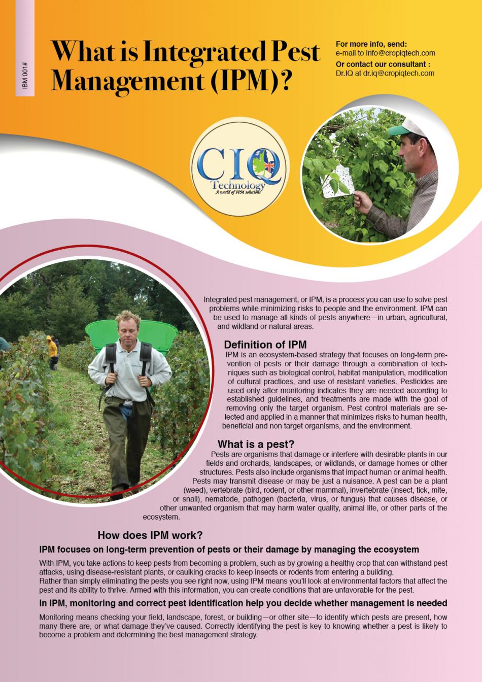 Definition IPM I Integrated Pest Management I Crop IQ Technology